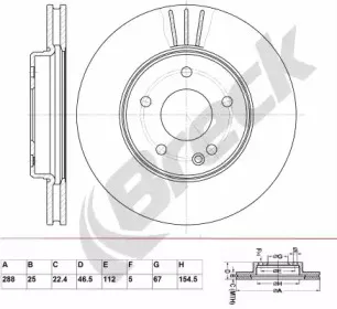 Тормозной диск BRECK купить